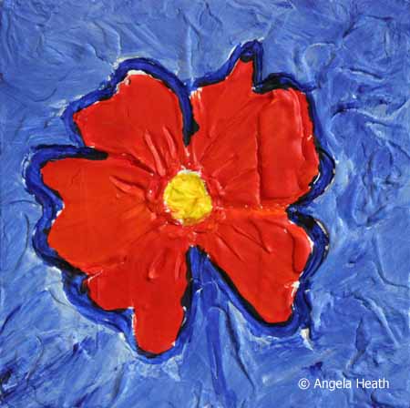 PAINTINGS_3D Texture-3-red-flower_2015